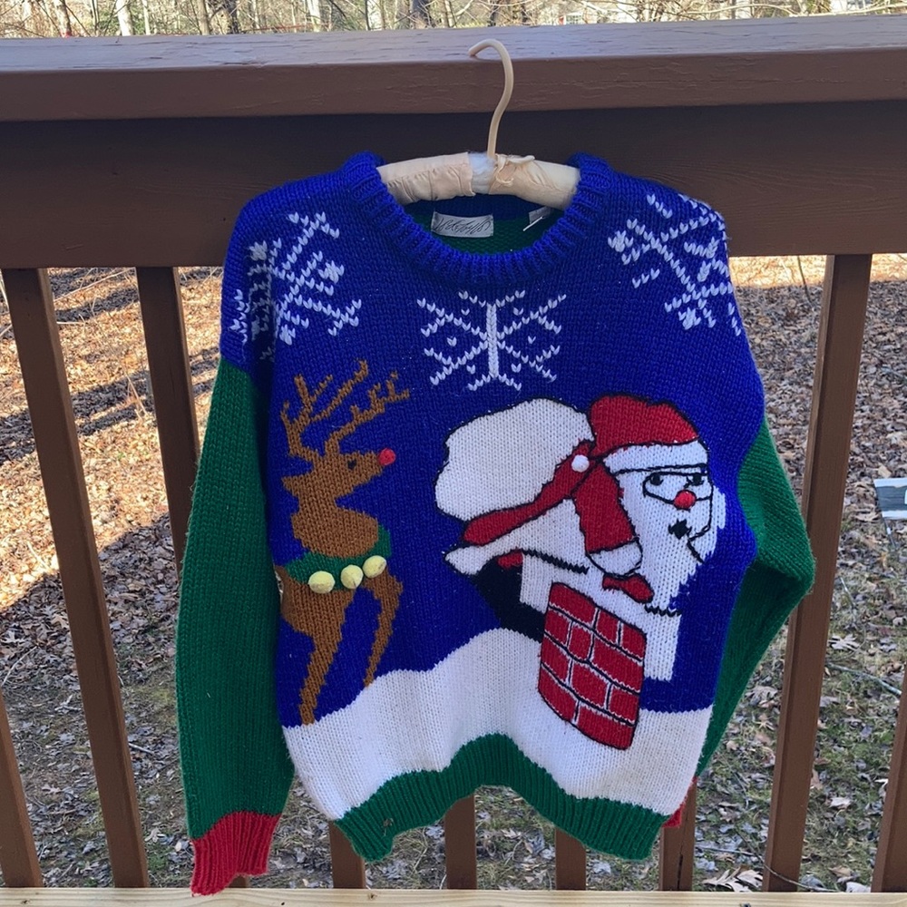 Lord & Taylor Santa and Rudolf sweater